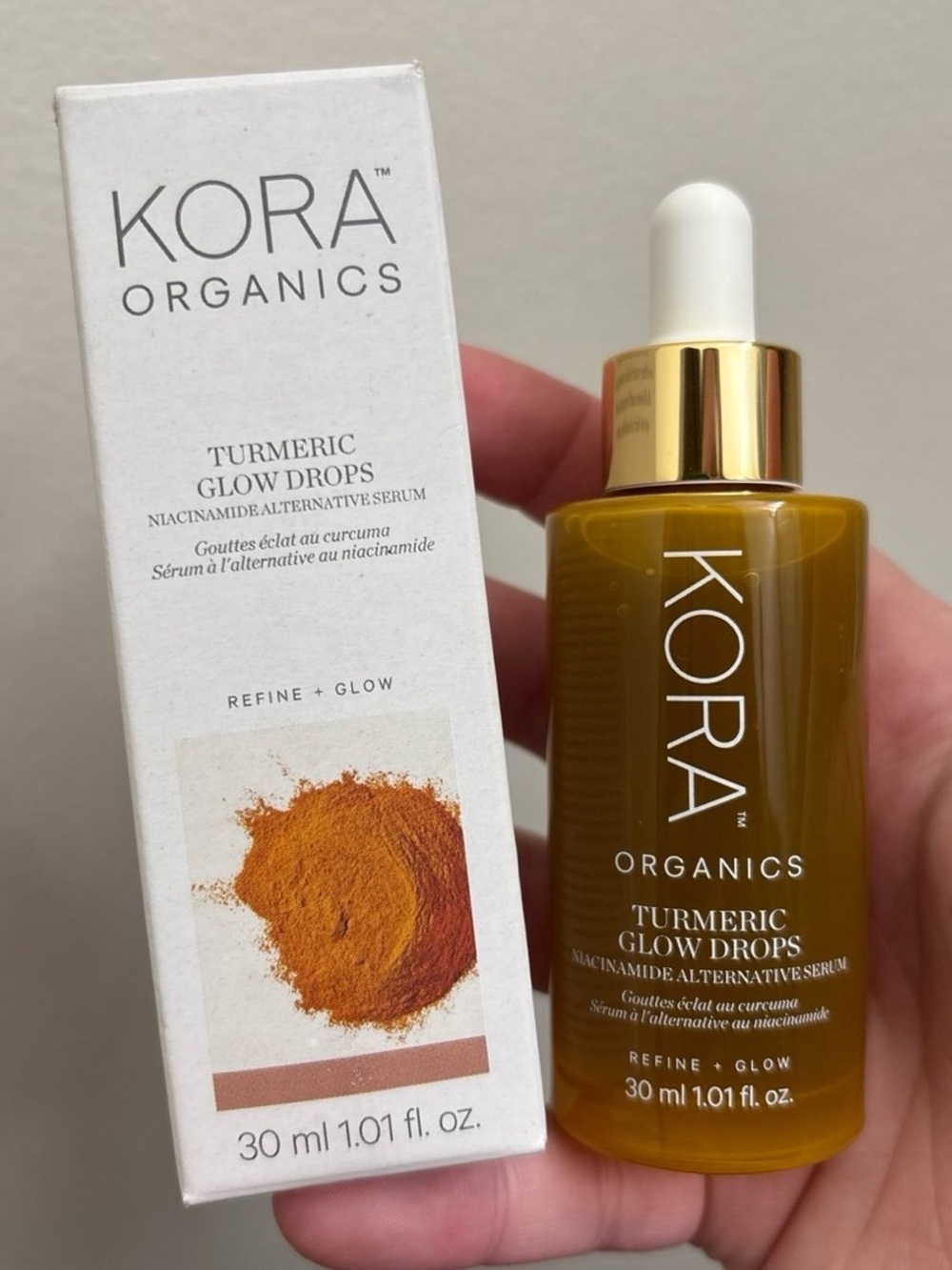 KORA Organics Turmeric Glow Drops Serum New In Box 30 ml
